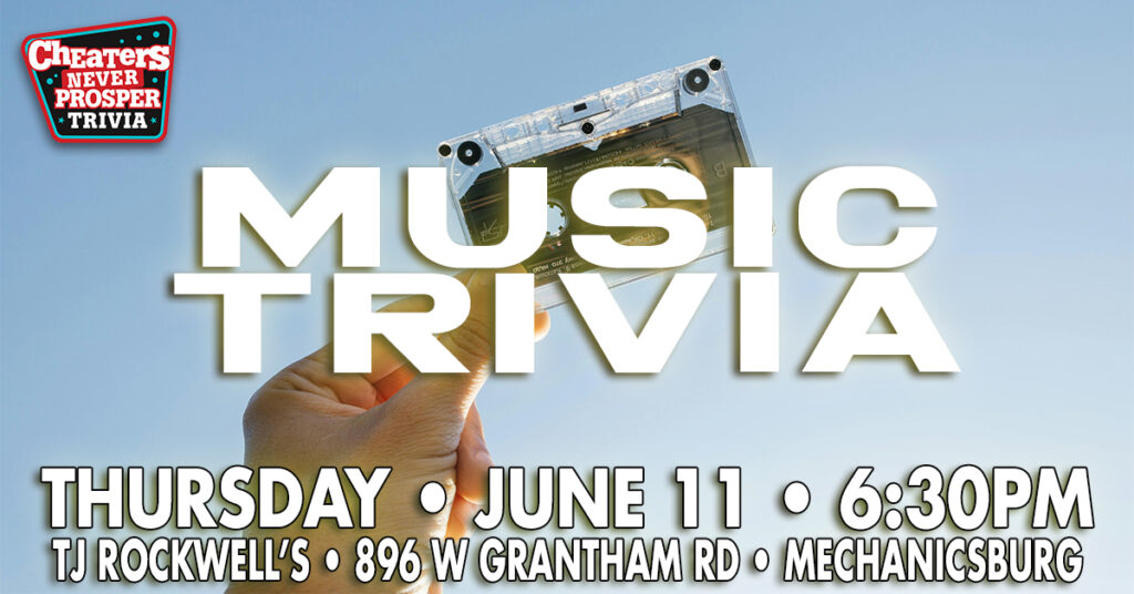 All Music Trivia at TJ Rockwell's in Mechanicsburg - June 11