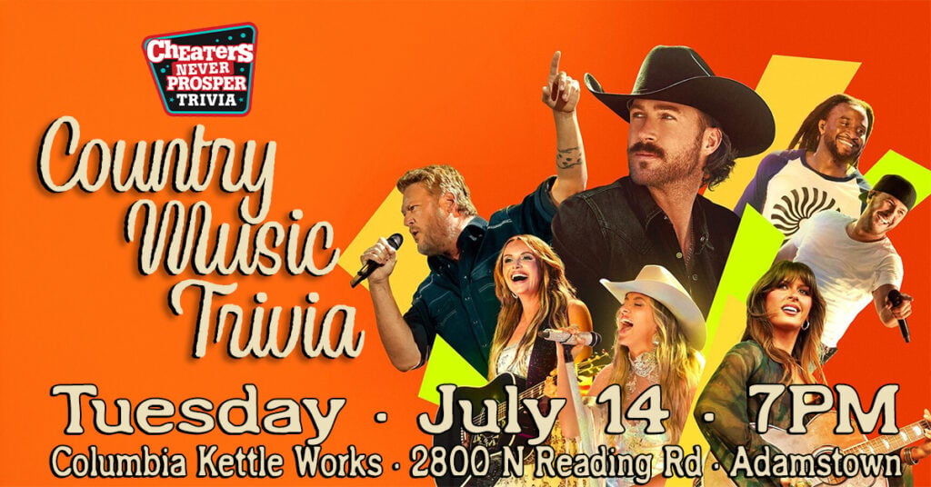 Country Music Trivia at Columbia Kettle Works Adamstown - July 14