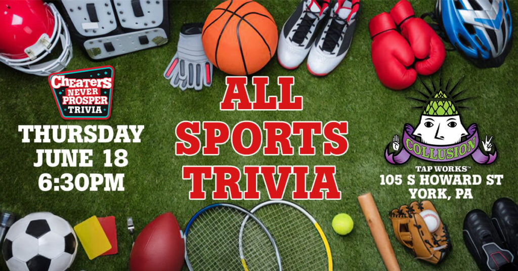 All Sports Trivia at Collusion Tap Works - York - June 18
