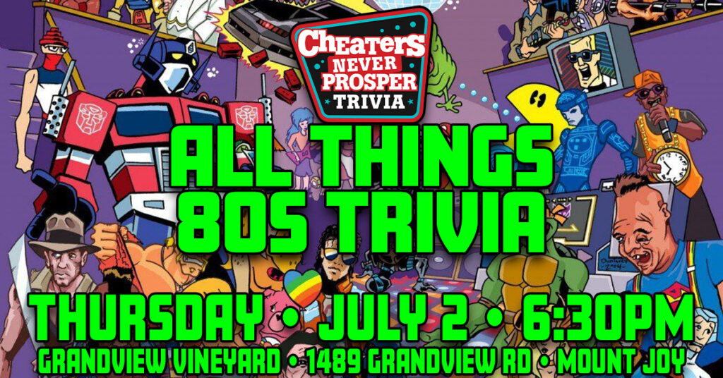 80s Trivia at Grandview Vineyard - Mount Joy - July 2