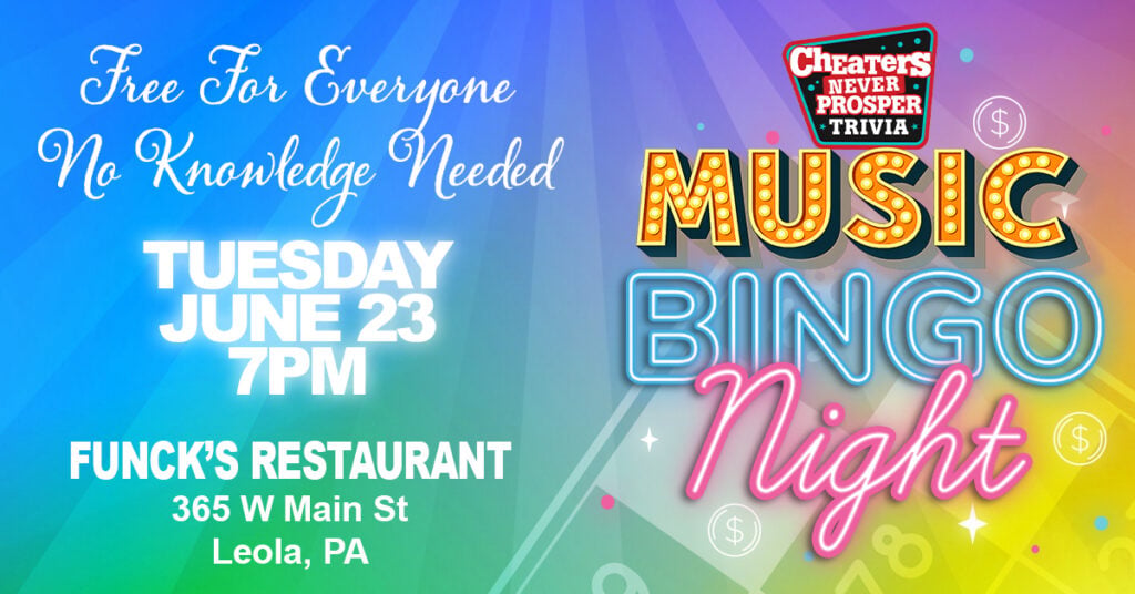 Music Bingo at Funck's Restaurant Leola - June 23