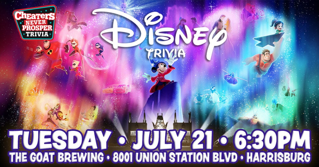 Disney Trivia at The Goat Brewing Co in Harrisburg on July 21, 2026