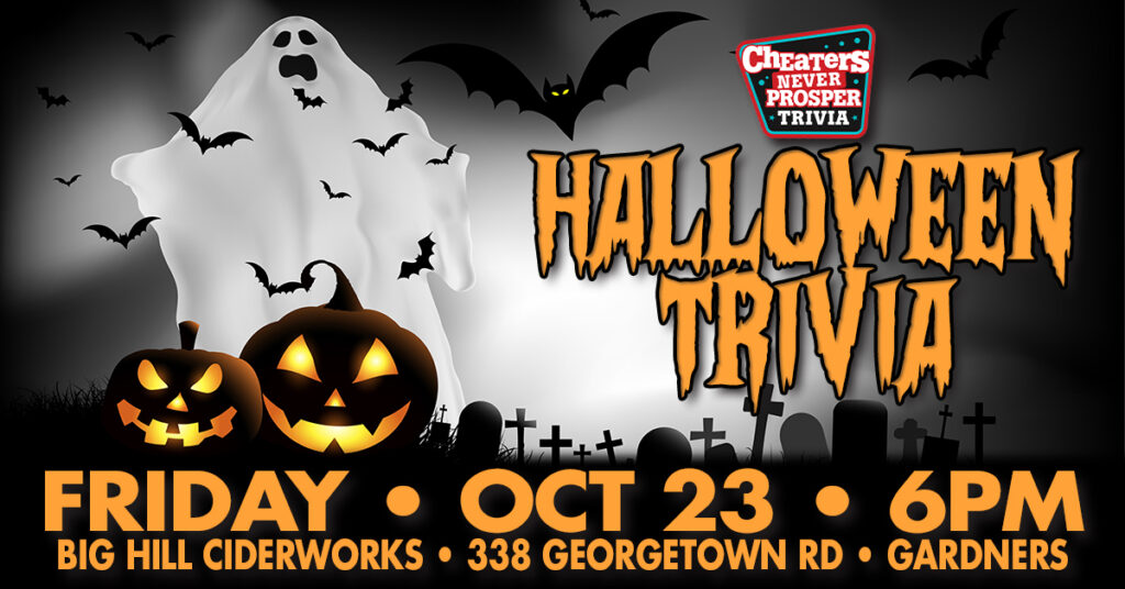 Halloween Trivia at Big Hill Ciderworks in Gardners, PA on October 23, 2026 at 6 pm
