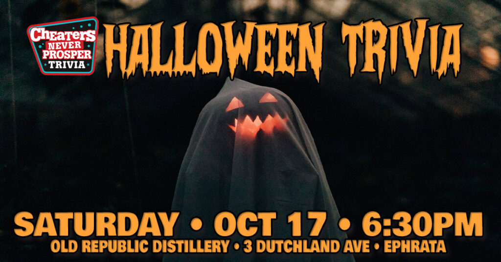 Halloween Trivia at Old Republic Distillery in Ephrata, PA on October 17, 2026 at 6:30 pm