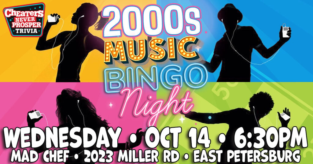 2000s Music Bingo at Mad Chef Craft Brewing in East Petersburg on October 14, 2026 at 6:30 PM
