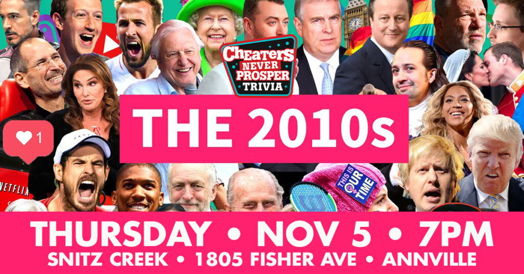 2010s Trivia at Snitz Creek Brewery in Annville on November 5, 2026 at 7 PM